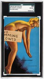 HOTCHA GIRLS MUTOSCOPE CARD SET W/SGC-GRADED EXAMPLES INCLUDING "MY DIVER'S LICENSE."