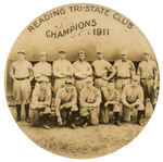 “READING TRI-STATE CLUB CHAMPIONS 1911” REAL PHOTO MIRROR.