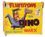 "FRED FLINTSTONE ON DINO" BATTERY-OPERATED TOY BY MARX BOXED.