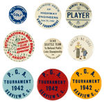 GOLF BUTTON COLLECTION FROM 1930s-1940s.