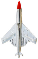 CAPTAIN MIDNIGHT "SQ" SILVER DART JET PLANE DECODER FROM 1957.