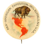 "PAN-AMERICAN EXPOSITION LARGE RARE BUTTON FROM THE HAKE COLLECTION.