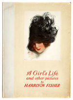 “A GIRLS LIFE AND OTHER PICTURES BY HARRISON FISHER” LARGE 1913 BOOK.