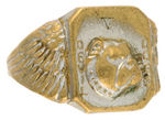 "DEVIL DOGS" MOVIE RELATED QUAKER PREMIUM RING 1ST SEEN WITH SILVER LUSTER.