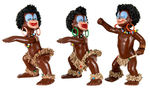 WINSOR McCAY JR. "JUNGLE IMPS" GLAZED CERAMIC FIGURE TRIO.