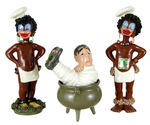 WINSOR McCAY JR. "JUNGLE IMPS" GLAZED CERAMIC FIGURE LOT.