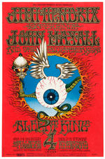 BILL GRAHAM CONCERT POSTER BG-105 FEATURING JIMI HENDRIX.