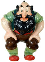 STROMBOLI FROM PINOCCHIO EXCEPTIONAL CERAMIC FIGURINE BY ZACCAGNINI.