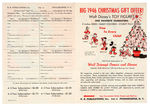 “WALT DISNEY’S COMICS AND STORIES” 1946 CHRISTMAS SUBSCRIPTION MAILER FOLDER.