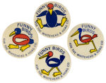 “FUNNY BIRDS/ASK THE WHITEHEAD & HOAG CO.” FOUR SELF-ADVERTISING BUTTONS.