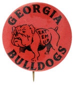 “GEORGIA BULLDOGS” FOOTBALL BUTTON CIRCA 1930s.