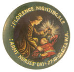 WORLD WAR I AUSTRALIAN BUTTON DEPICTING “FLORENCE NIGHTINGALE.”