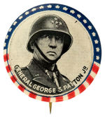 “GENERAL GEORGE S. PATTON JR.” WORLD WAR II PHOTO BUTTON.