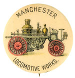 “MANCHESTER LOCOMOTIVE WORKS” BEAUTIFUL EARLY AND RARE FIRE EQUIPMENT BUTTON.