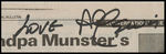 GRANDPA MUNSTER AL LEWIS AUTOGRAPH PAIR.