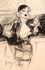 R. VAN BUREN "POACHERS" LARGE 1933 ORIGINAL ART.