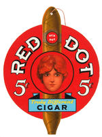 "RED DOT CIGAR" SIGN/TIN PAIR.