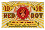 "RED DOT CIGAR" SIGN/TIN PAIR.