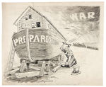 RALPH HERSHBERGER UNCLE SAM "PREPAREDNESS" WWI ORIGINAL ART.