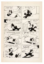 OTTO MESSMER FELIX THE CAT 1949 COMIC BOOK PAGE ORIGINAL ART WITH FUNNY PAPERS GAG.