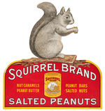 "SQUIRREL BRAND" NUTS DIE-CUT HANGING SIGN.