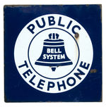 "BELL SYSTEM PUBLIC TELEPHONE" PORCELAIN SIGN.