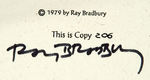 RAY BRADBURY SIGNED FIRST EDITION “THE AQUEDUCT” BOOK.