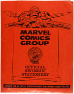 "MARVEL COMICS GROUP OFFICIAL SWINGIN' STATIONERY" & NO-PRIZE LOT.