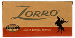 "ZORRO" LIMITED EDITION WATCH BY FOSSIL WITH STORE POSTER.