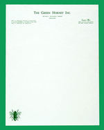 "THE GREEN HORNET INC." STATIONERY.