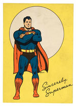 SUPERMAN MARCH OF DIMES - INFANTILE PARALYSIS CARD.