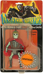 "NIGHTMARE WARRIORS WITH BONES THAT GLOW IN THE DARK" SPARTACUS ON CARD.