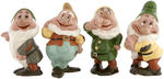 SNOW WHITE AND THE SEVEN DWARFS AMERICAN POTTERY FIGURINE SET.