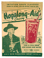 “HOPALONG CASSIDY-ADE” DRINK PACKET WITH TRADING CARD OFFER.