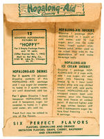 “HOPALONG CASSIDY-ADE” DRINK PACKET WITH TRADING CARD OFFER.