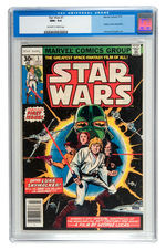 "STAR WARS" #1 JULY 1977 CGC 9.6 OFF-WHITE TO WHITE PAGES.