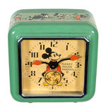 “INGERSOLL MICKEY MOUSE” 1933 WIND-UP CLOCK IN CHOICE CONDITION WITH TAG.