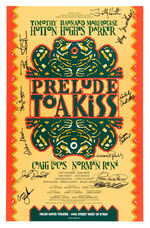 BROADWAY "PRELUDE TO A KISS" CAST-SIGNED WINDOW CARD.