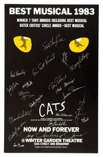 BROADAY "CATS" CAST-SIGNED WINDOW CARD.