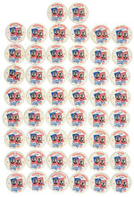 “CLINTON/GORE 96” COMPLETE SET OF 50 JUGATE STATE NAME BUTTONS.