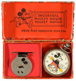 “INGERSOLL MICKEY MOUSE POCKET WATCH” IN SECOND VERSION BOX.