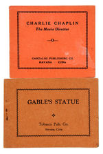 "CHARLIE CHAPLIN THE MOVIE DIRECTOR/GABLE'S STATUE" 8-PAGER PAIR.