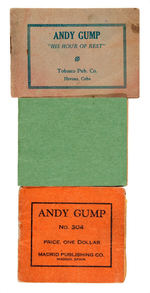 "ANDY GUMP/BARNEY GOOGLE 8-PAGER TRIO.