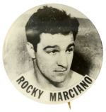 “ROCKY MARCIANO” BOXING PORTRAIT BUTTON.