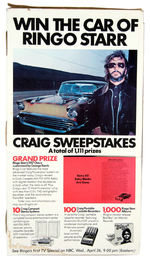 “WIN THE CAR OF RINGO STARR” COUNTERTOP SWEEPSTAKES DISPLAY.