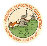 TEAPOT DOME CARTOON BUTTON FROM 1928 DEMOCRATIC CONVENTION HAKE/SMITH #2017.