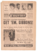 "THE PITTSBURGH COURIER" 1950s BLACK COMMUNITY NEWSPAPER TRIO WITH W/JACKIE ROBINSON CONTENT.