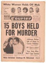 "THE PITTSBURGH COURIER" 1950s BLACK COMMUNITY NEWSPAPER TRIO WITH W/JACKIE ROBINSON CONTENT.