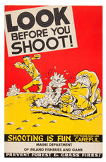 CREATOR OF THE SPIRIT WILL EISNER GUN HUNTING SAFETY POSTER.