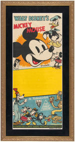 "WALT DISNEY'S MICKEY MOUSE" FRAMED AUSTRALIAN DAYBILL POSTER.